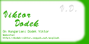 viktor dodek business card